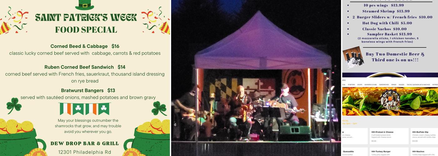 Dew Drop Bar & Grill Menu