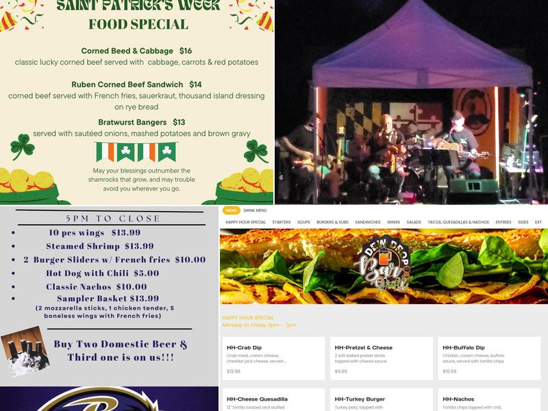 Dew Drop Bar & Grill Menu