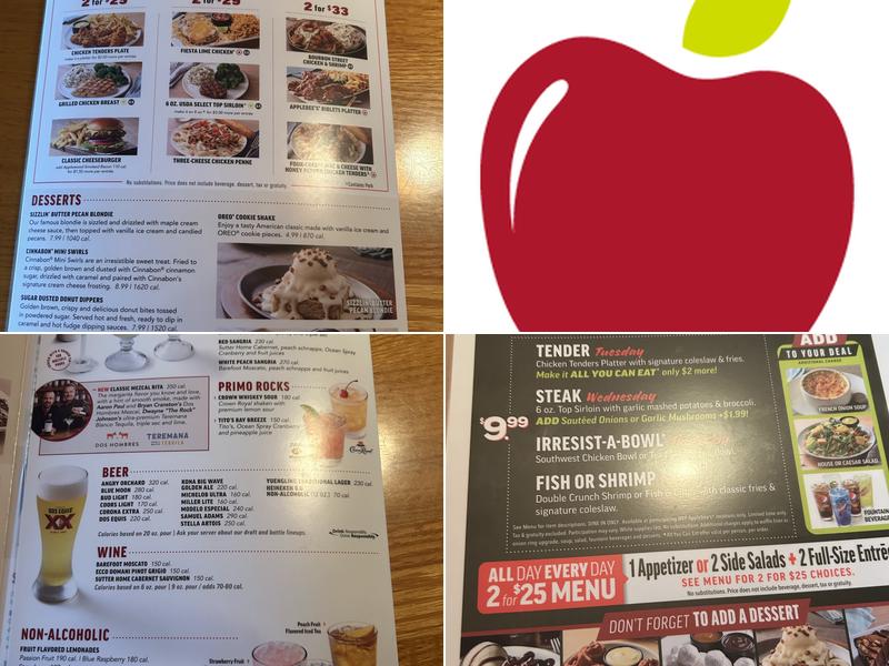 Applebee's Grill + Bar Menu