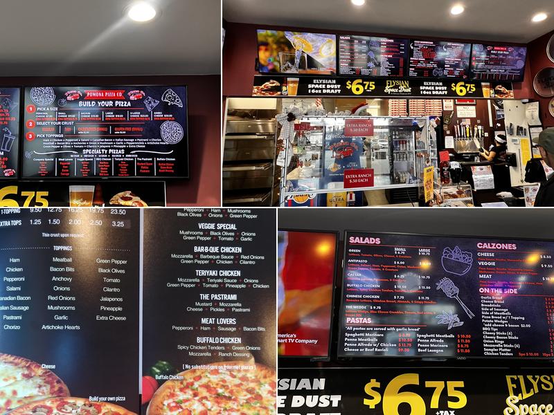 Pomona Pizza Co. Menu