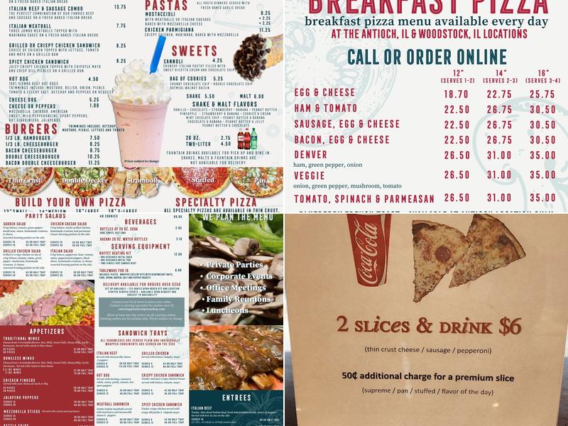 Antioch Pizza Shop - FOX LAKE, IL Menu