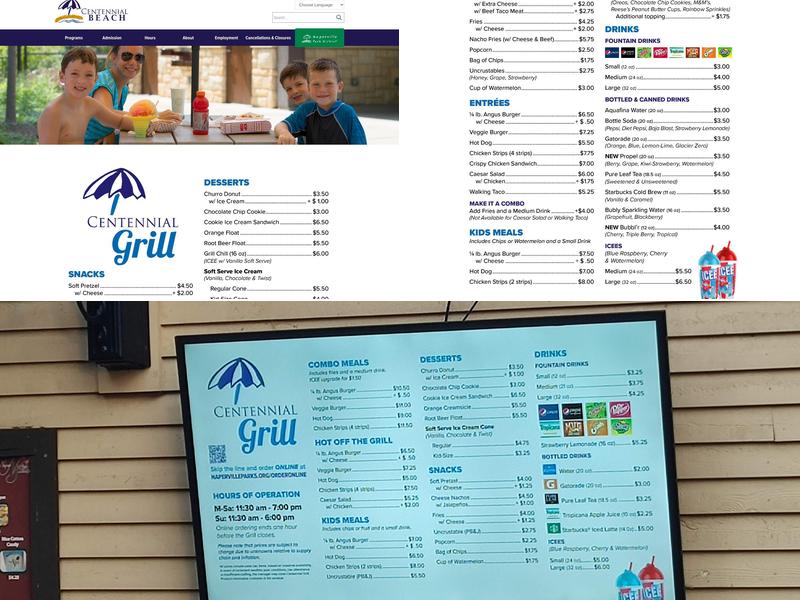 Centennial Grill Menu