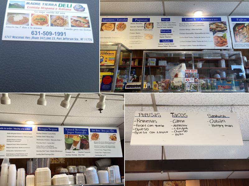 Madre Tierra Deli Menu