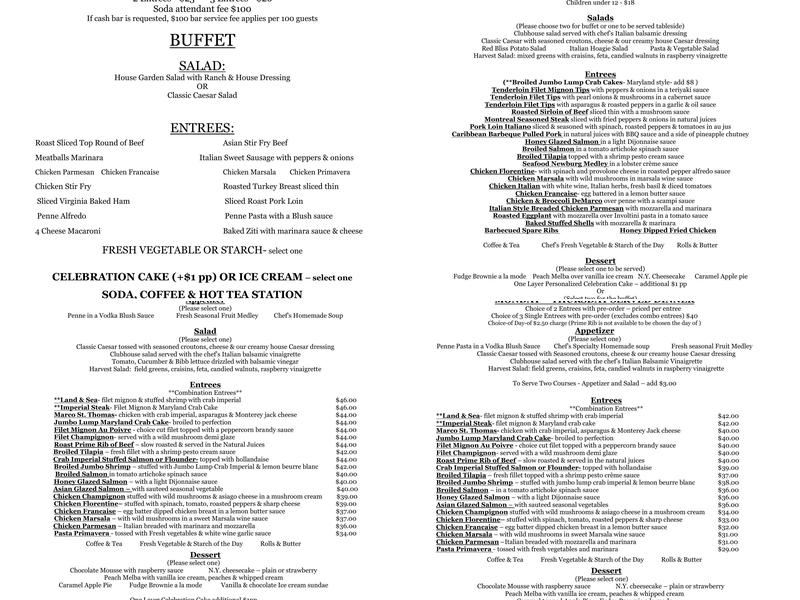 Indian Spring Country Club Events by Marco's Menu