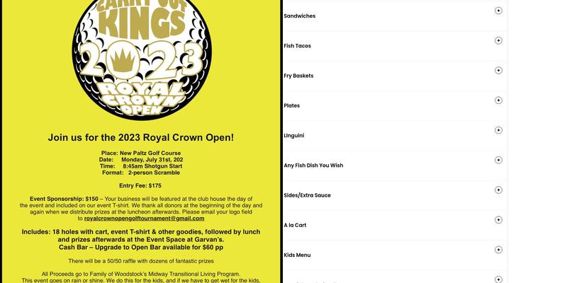 Carry Out Kings Menu