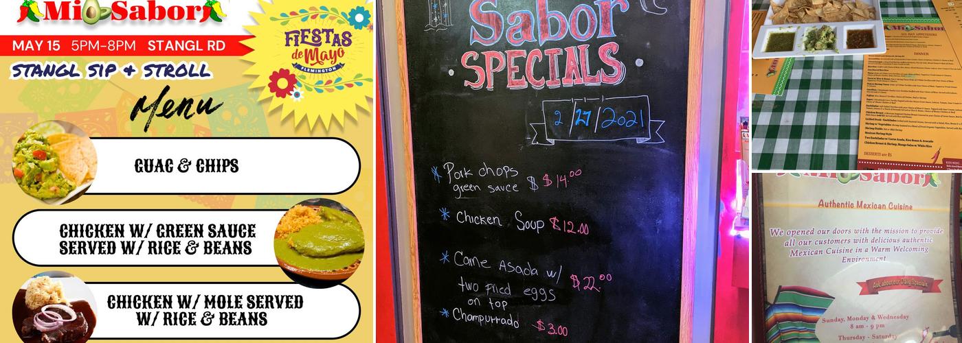 Mi Sabor Menu
