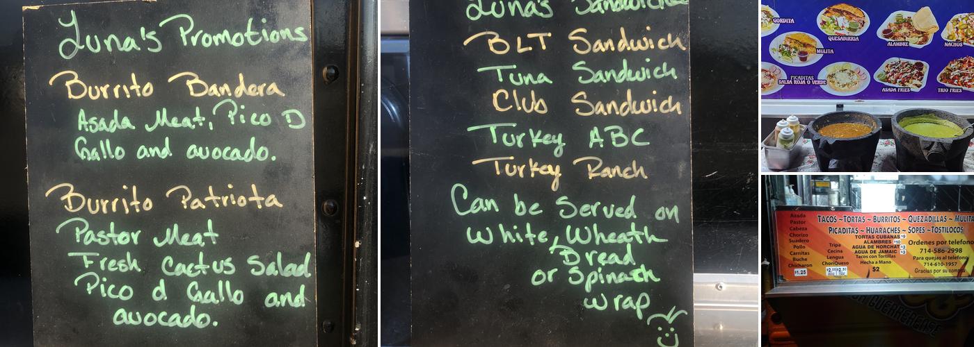 Cabañas Tacos Menu
