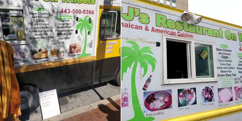 PJs Restaurant On Wheels Menu