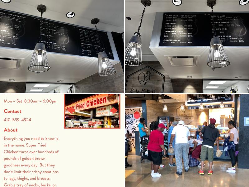 Super Fried Chicken Menu