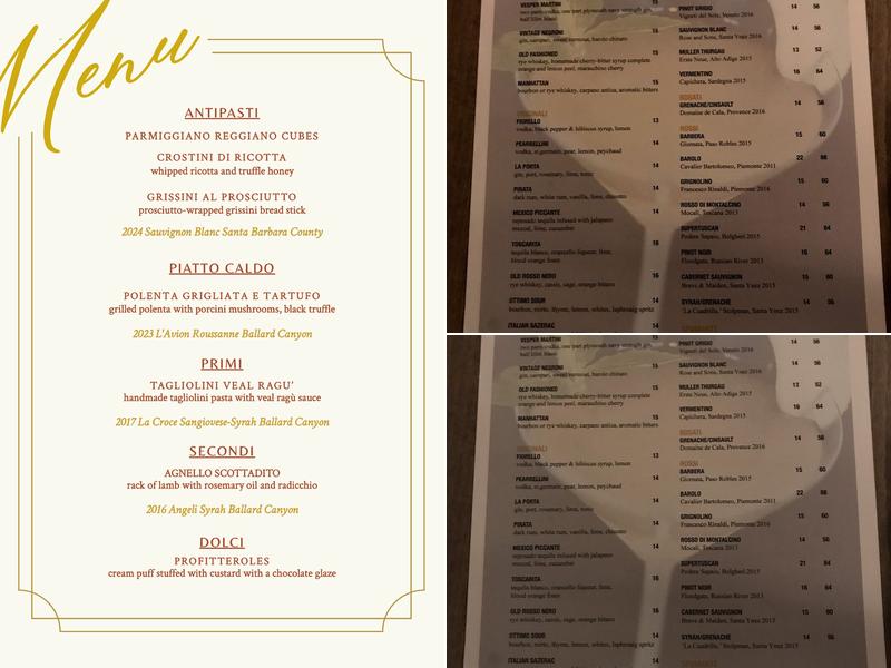 Toscana Brentwood Menu