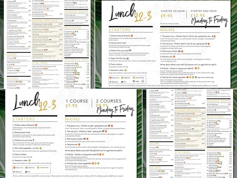 Kala Thai Kitchen Menu