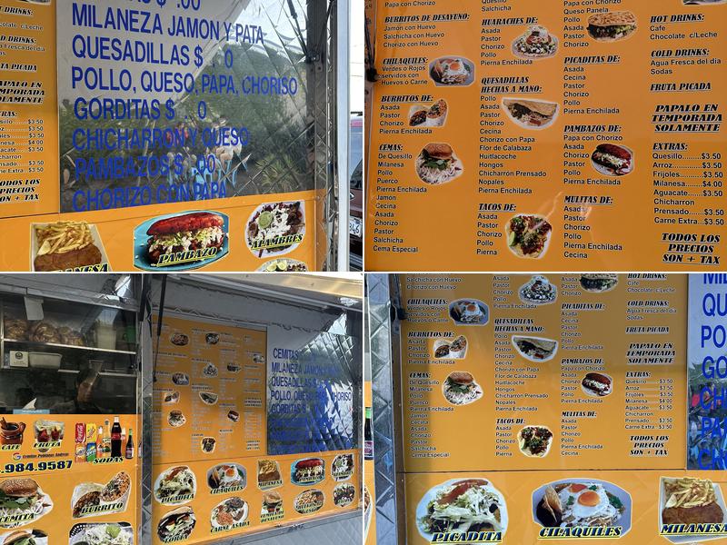 Cemitas Andrea Menu
