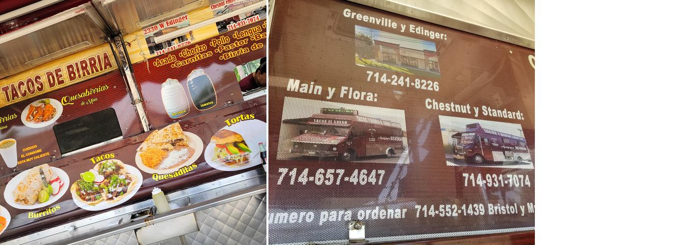 Tacos y Birria El Guero Menu