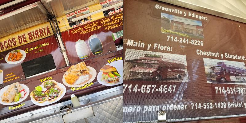 Tacos y Birria El Guero Menu