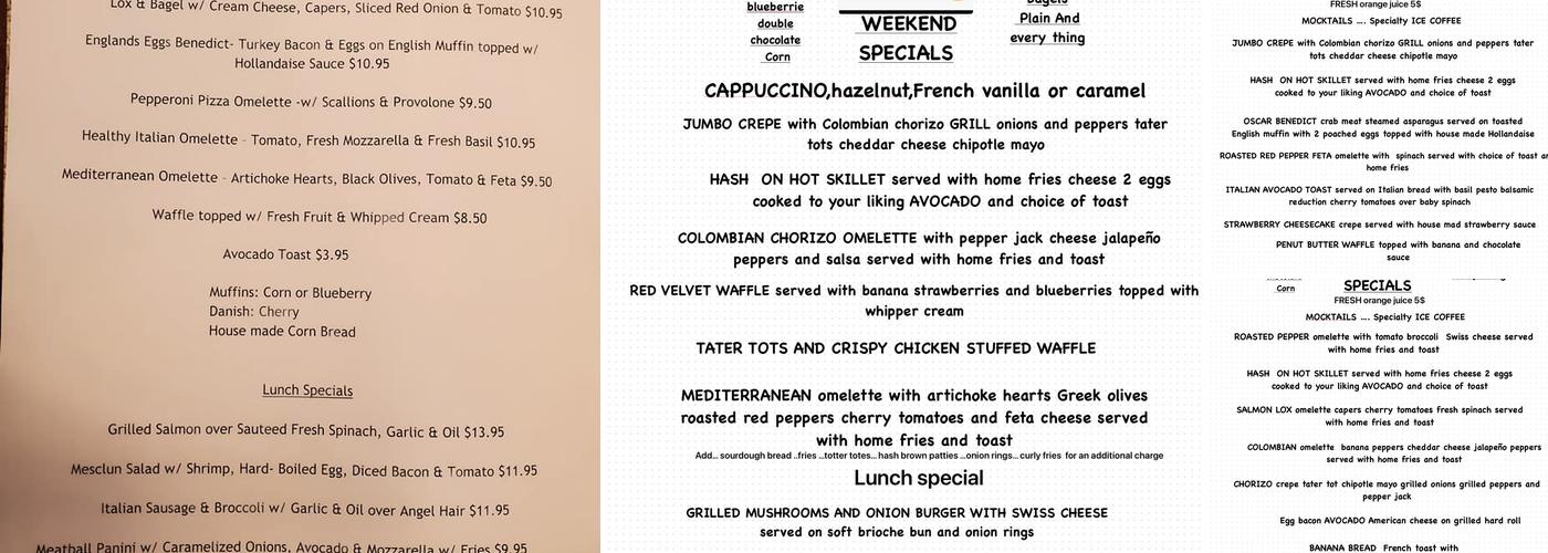 Center St Kitchen Menu