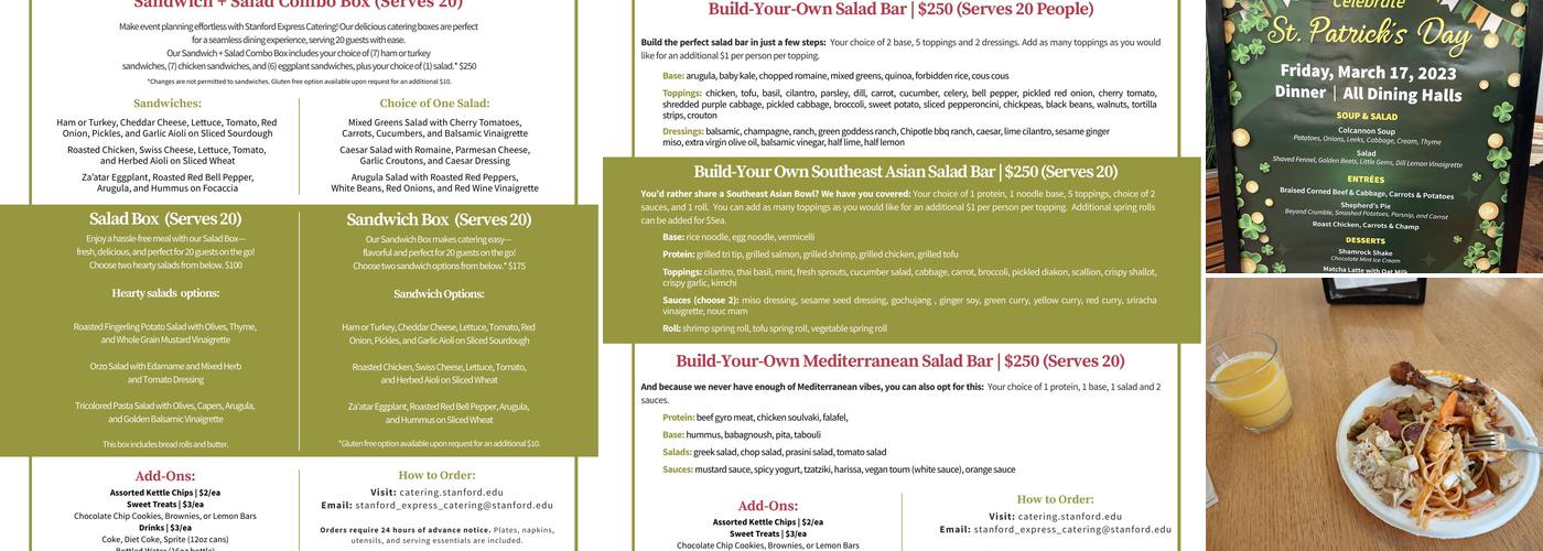 Stern Dining Menu
