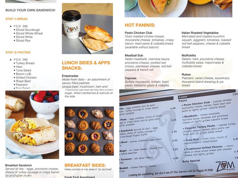 ZoomCaffe Menu