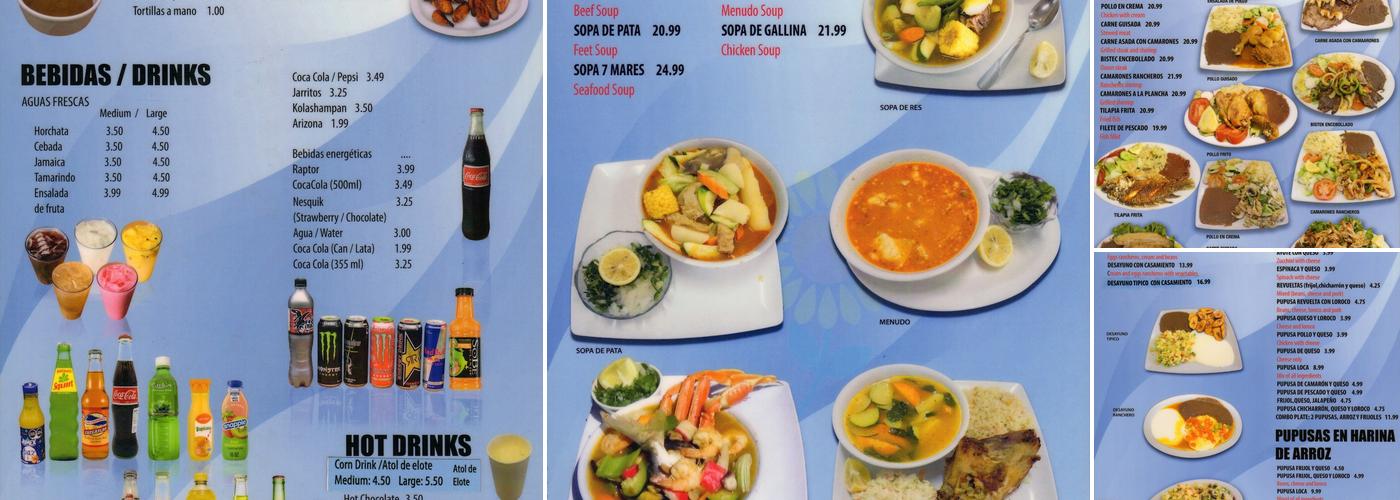 Pupusería El Girasol Menu