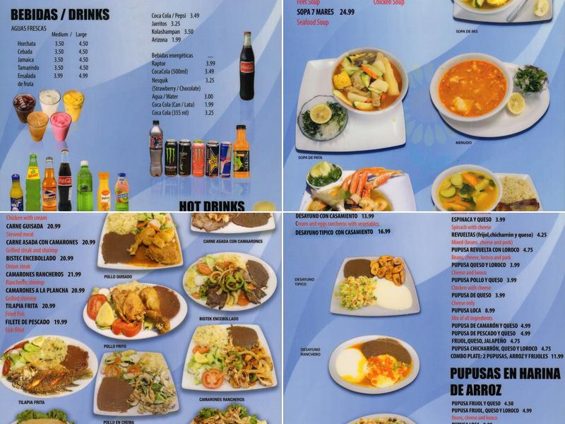 Pupusería El Girasol Menu