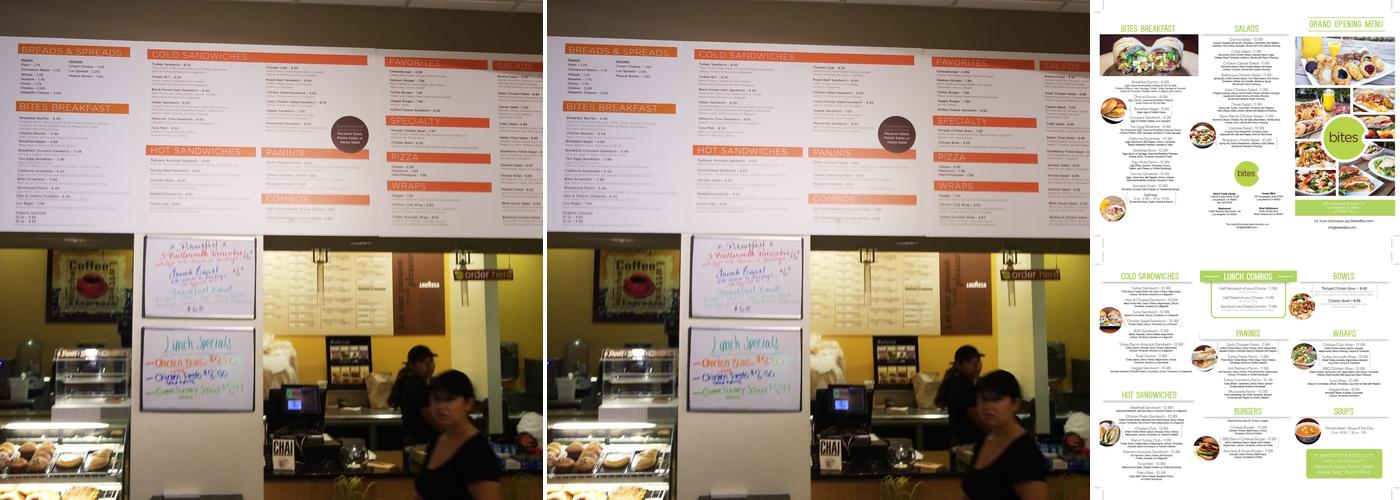 Bites Menu