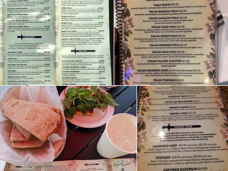 Shamshiri Grill Menu