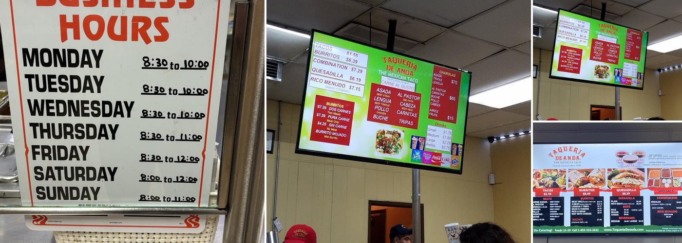 Taqueria De Anda Menu
