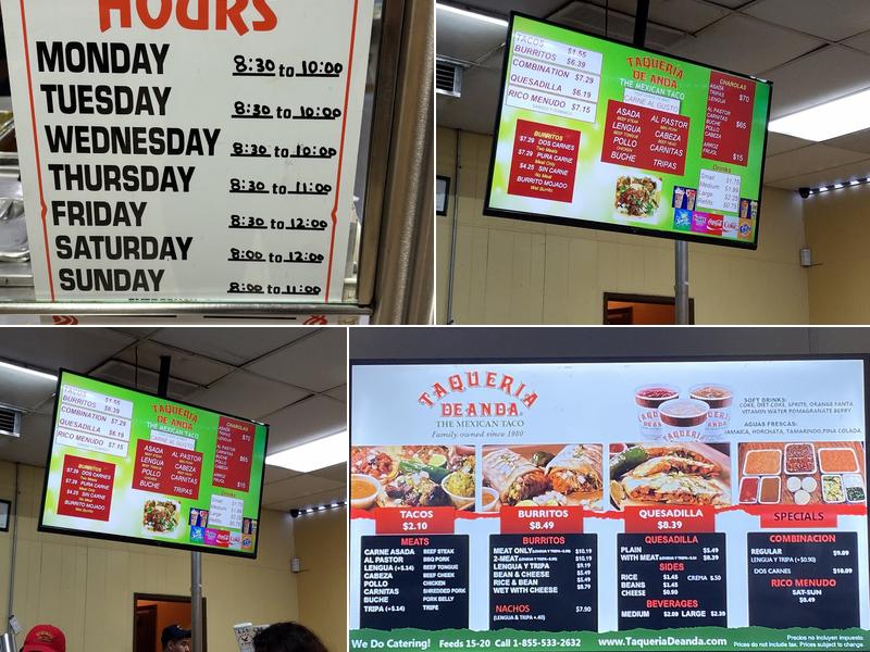 Taqueria De Anda Menu