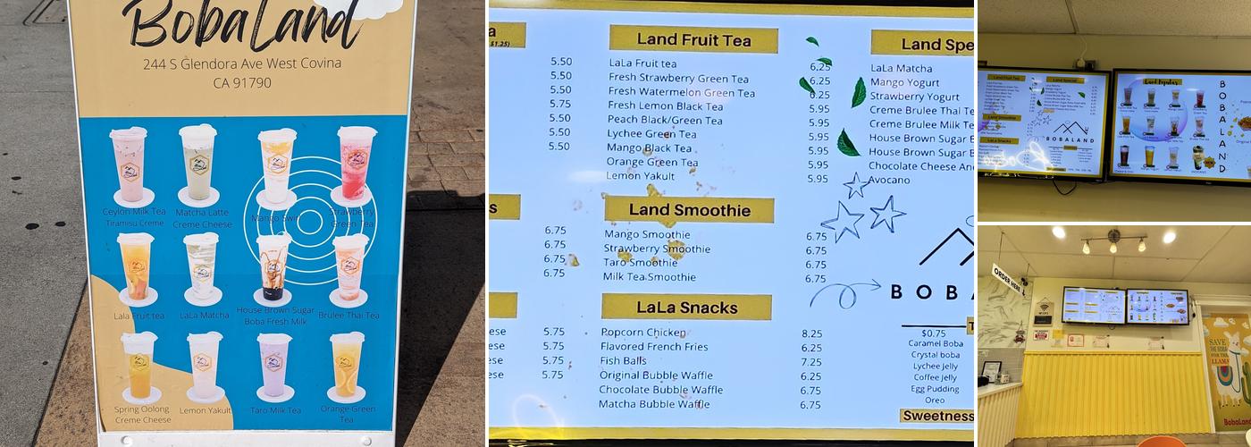 BobaLand Menu