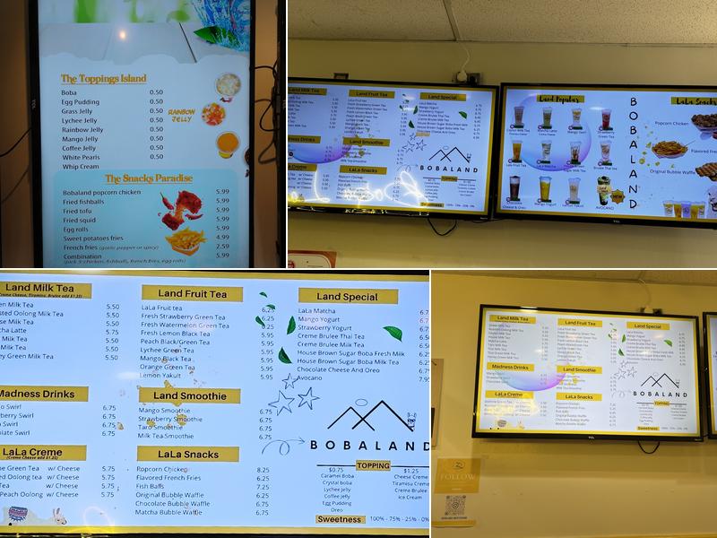 BobaLand Menu