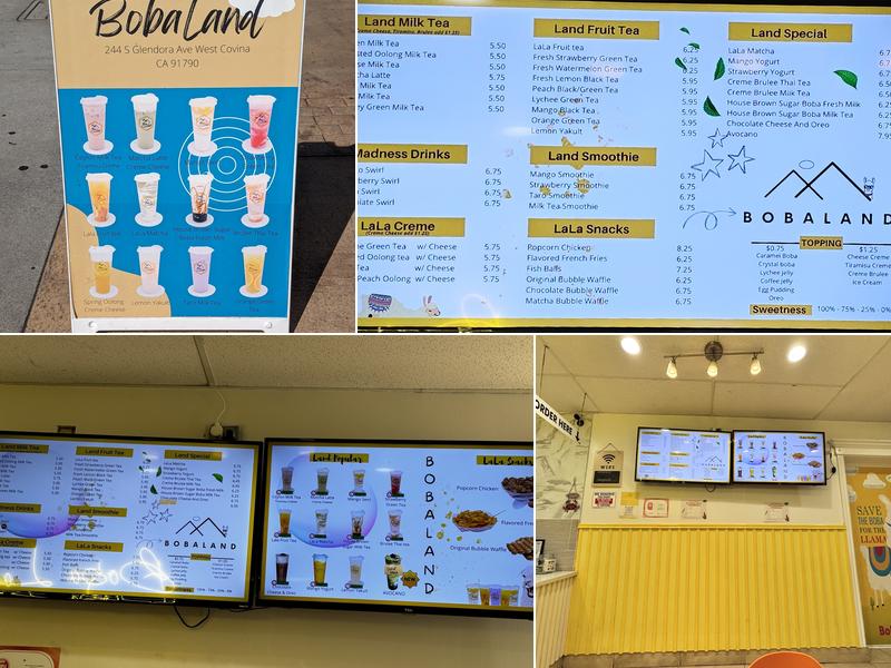 BobaLand Menu