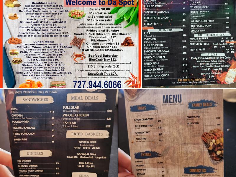 Da Spot Menu