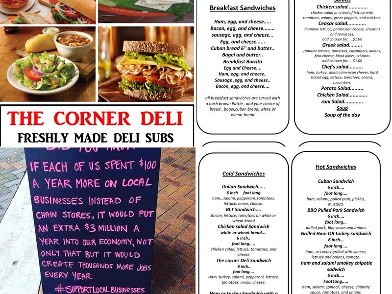 Patty's Cafeteria and sandwich shop Menu