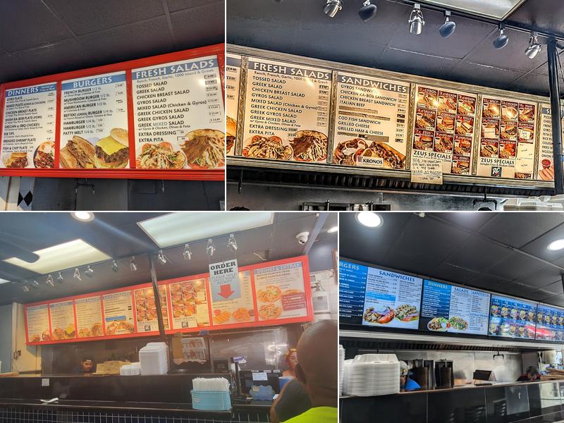 Zeus Restaurant Menu