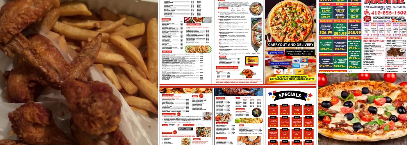 Pizza Master Menu