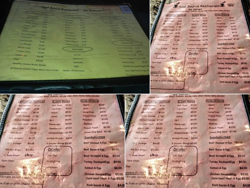 Soul Source Menu