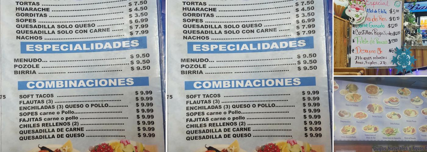 La Bamba Menu