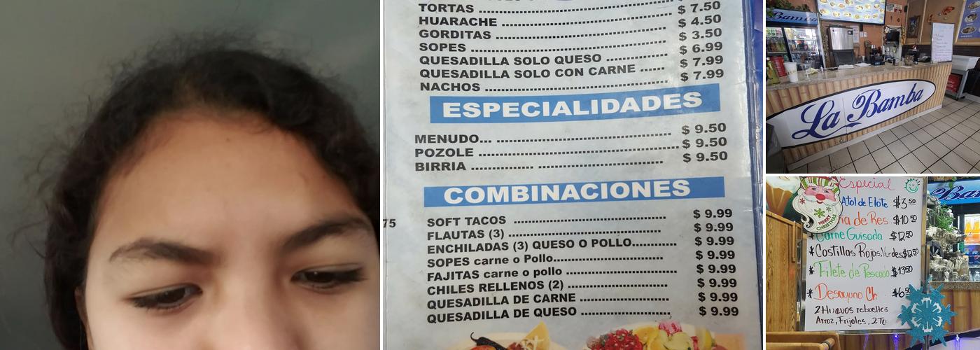 La Bamba Menu