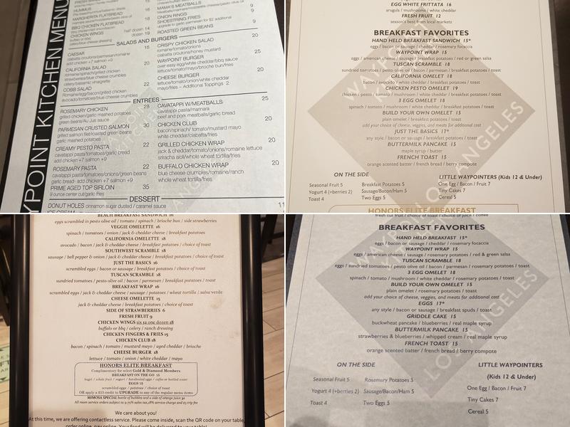 Waypoint Kitchen + Bar Menu