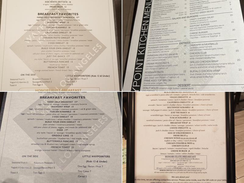 Waypoint Kitchen + Bar Menu