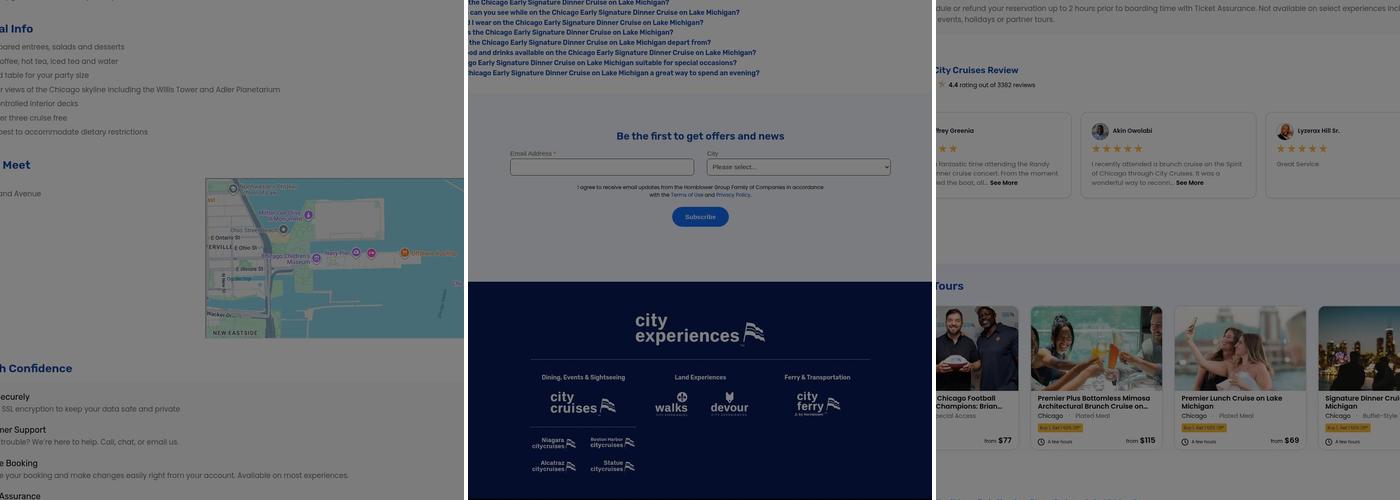 City Cruises Chicago Chicago River Menu