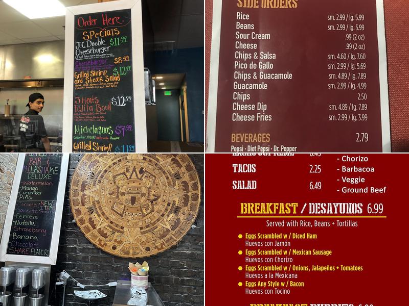 Burrito Stop Mex and American Grill Menu