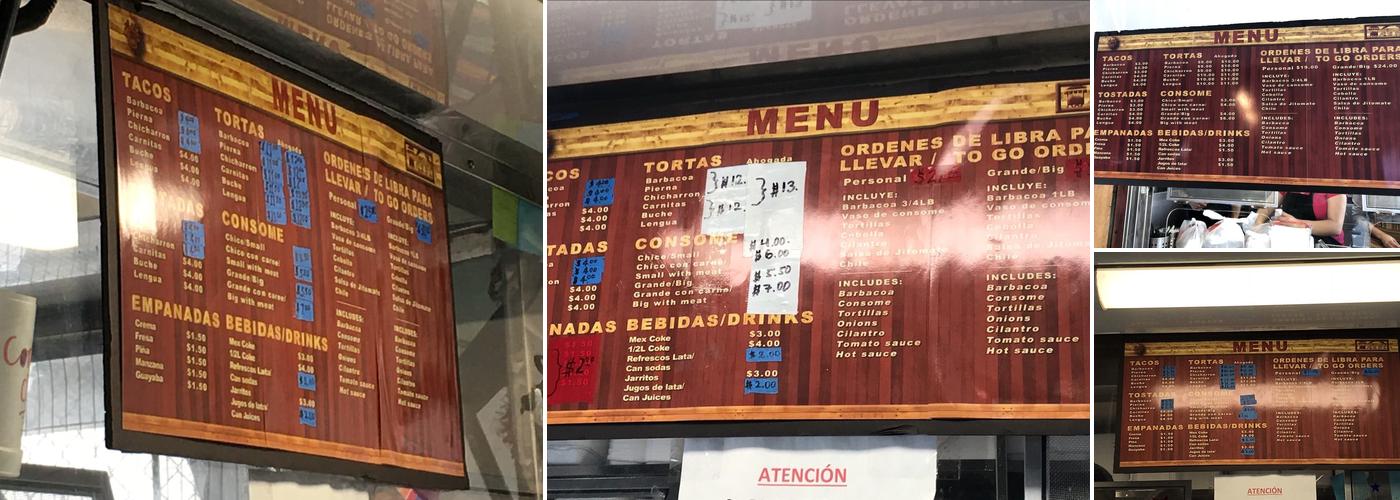 Pipirin Menu