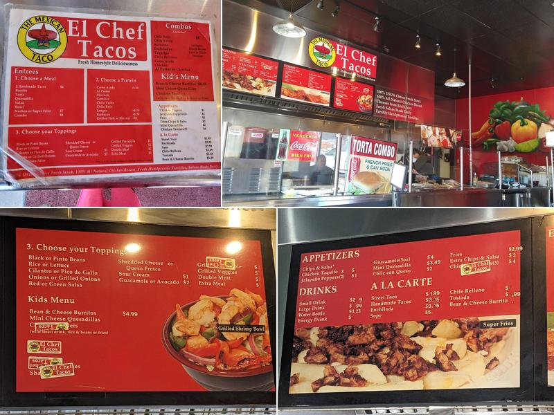 El Chef Tacos Menu