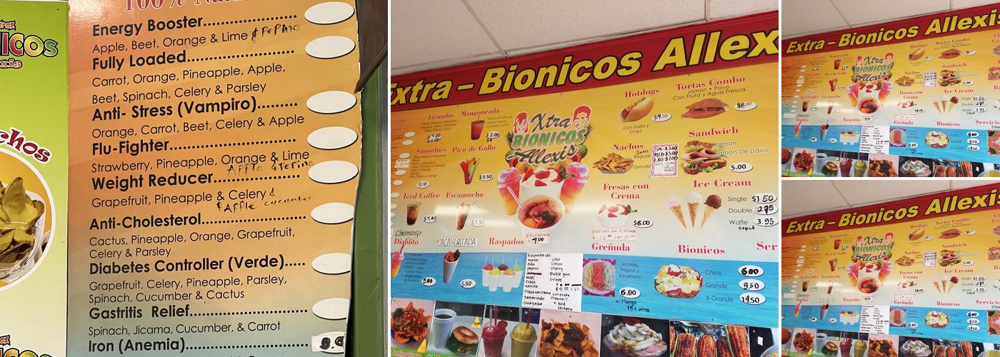 X-Tra Bionicos Allexis Menu