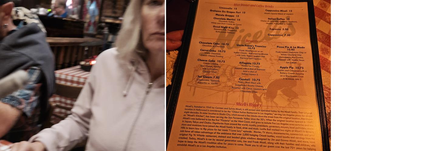 L.A.'S Original Pizzeria Menu