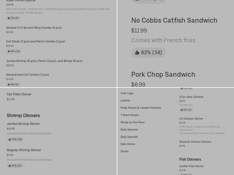 Junior's Fish & Chicken Inc Menu