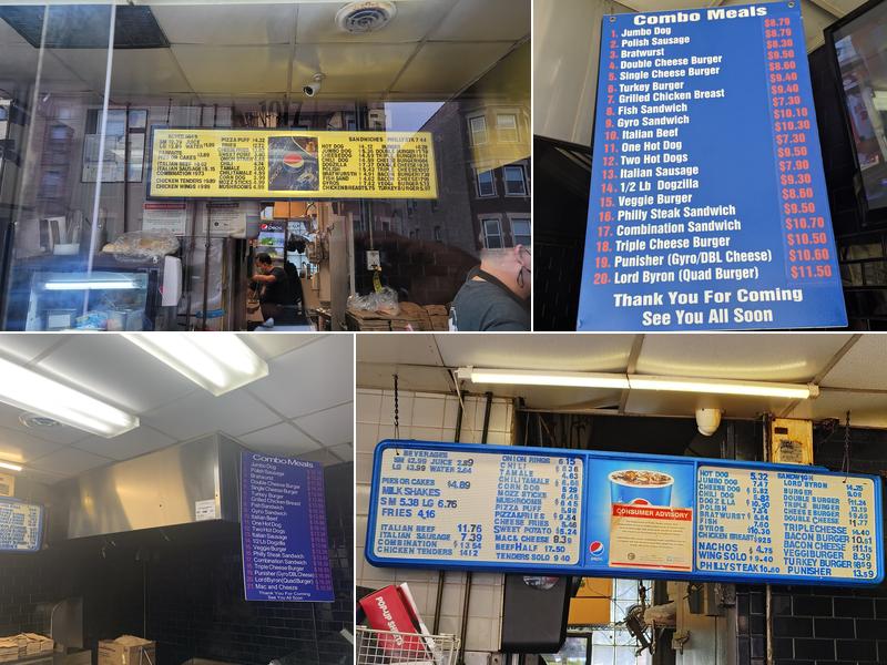 Byron's Hot Dogs Menu