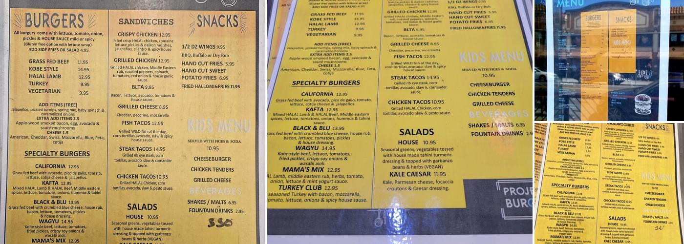 Project Burger Menu