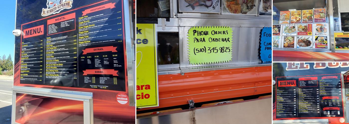 El Burrito Supreme Menu