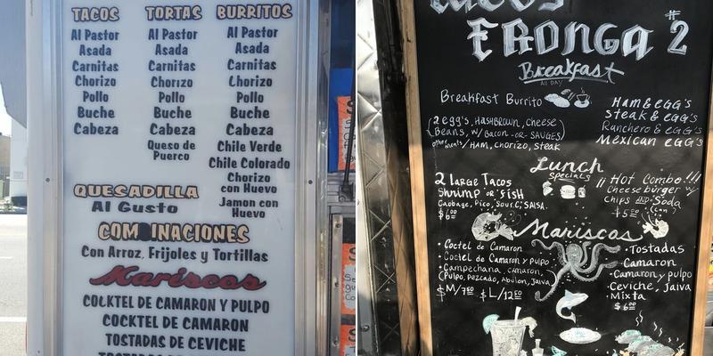 Tacos Eronga Menu